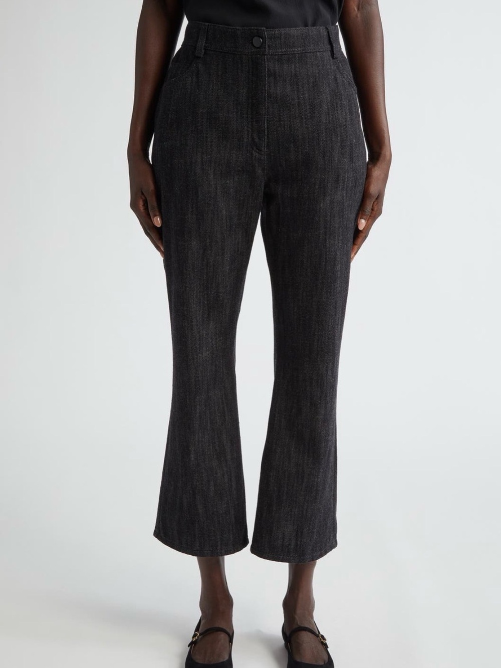 Akris punto cali crop flare black pants